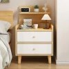 Bedside table, simple and modern household storage cabinet with lock, mini storage cabinet, small bedroom bedside cabinet details Picture